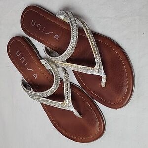 Unisa Rhinestone Flip Flop Sandals Women’s 8